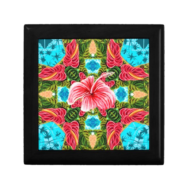 Antherium & Hisbiscus Ring Gift Box (Front)