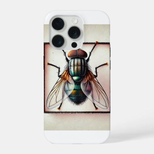 Anthomyiid Fly 190624IREF116 _ Watercolor iPhone 15 Pro Case