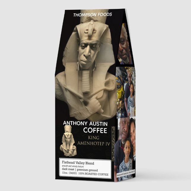ANTHONY AUSTIN Coffee, 12oz Bag, Dark Roast, Flath Roasted Coffee (Front)