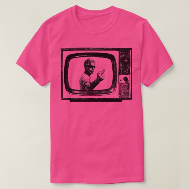 Anthony Bourdain Retro Tv T-Shirt (Design Front)