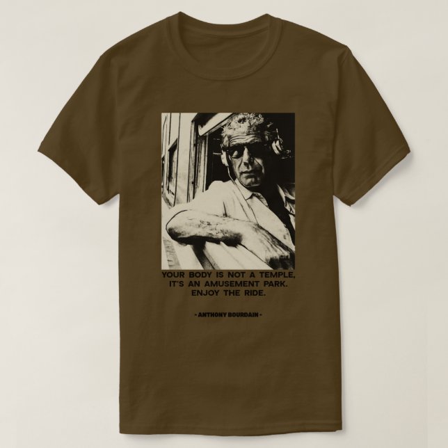 Anthony Bourdain vintage Hoodie T-Shirt (Design Front)