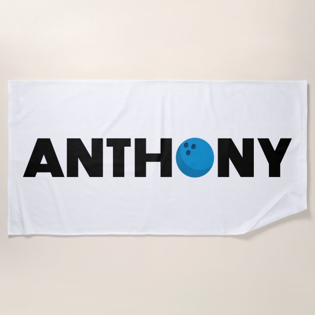 Anthony bowling beach towel (Front)