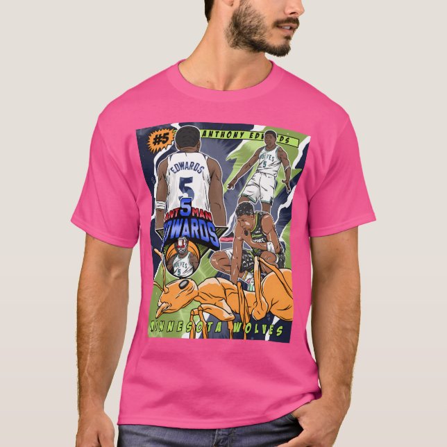 Anthony Edwards Cartoon Style Comic Cover Style T-Shirt (Front)