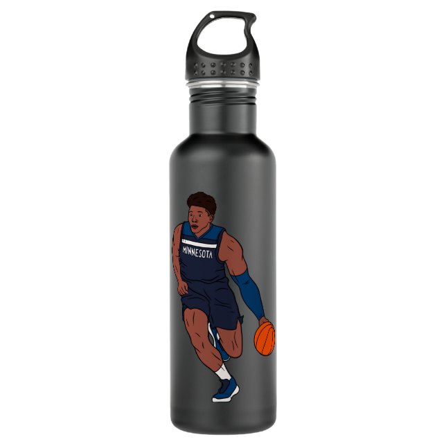 Anthony Edwards - Minnesota Basketball Stainless Steel Water Bottle (Front)