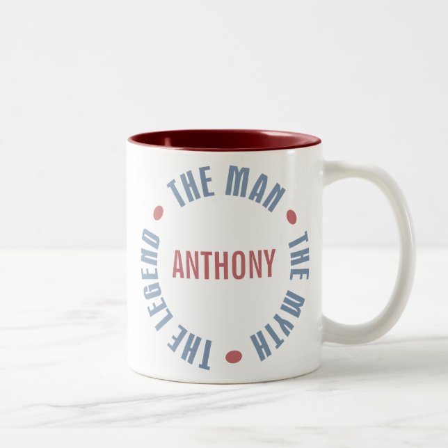 Anthony Man Myth Legend Customizable Two-Tone Coffee Mug (Right)