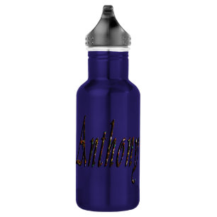 Anthony Name Logo, Stainless Steel Water Bottle