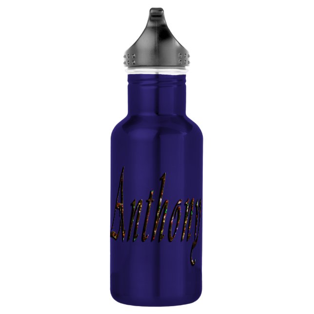 Anthony Name Logo, Stainless Steel Water Bottle (Right)