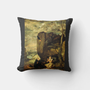 Anthony the Great and Paul of Thebes Throw Pillow