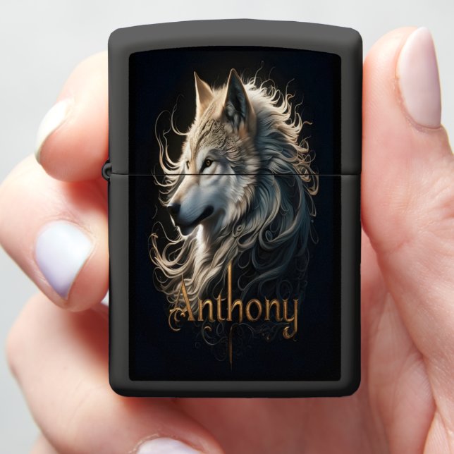 Anthony The Wolf's Majesty Zippo Lighter (In Hand)