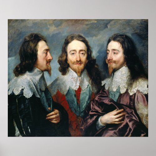 Anthony van Dyck Charles I in Three Positions Poster
