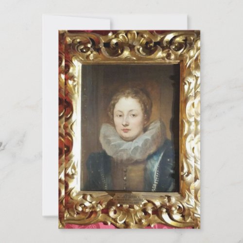 Anthony van Dyck _ Portrait of a woman at bust len Invitation