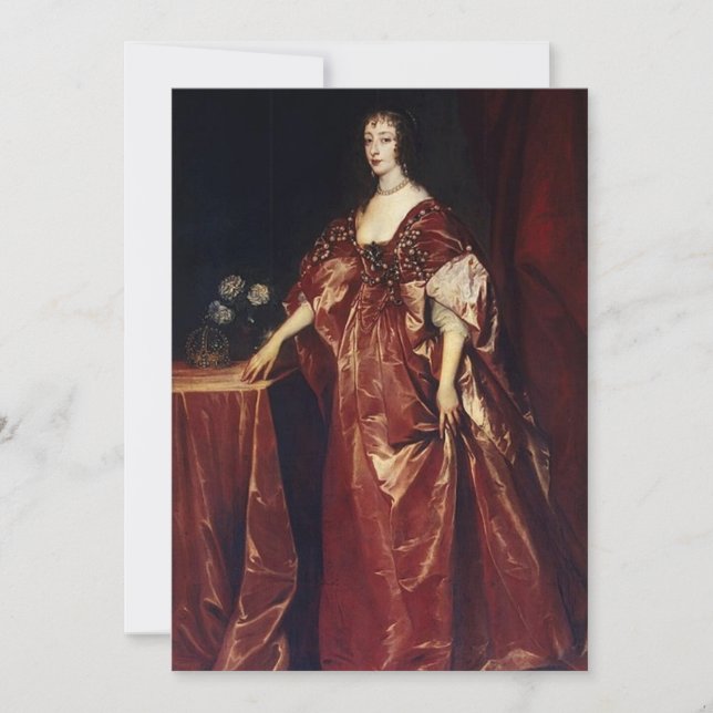 Anthony van Dyck - Portrait of Queen Henrietta-Mar Invitation (Front)
