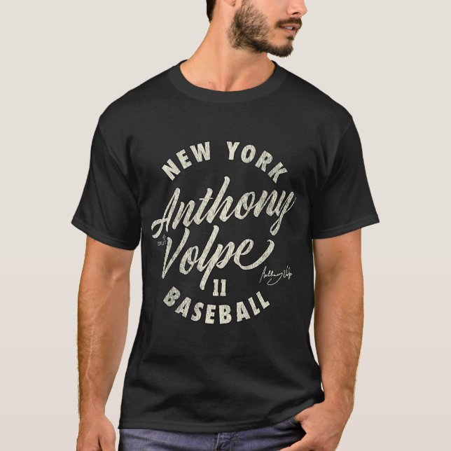 Anthony Volpe New York Baseball Cursive Mlbpa T-Shirt (Front)
