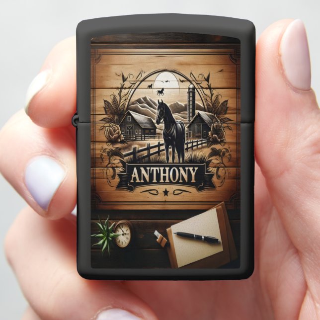 Anthony's Farm Horse Zippo Lighter (In Hand)