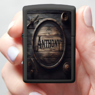 Anthony's Wooden Sign Zippo Lighter