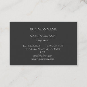 Anthrazit business card with gray