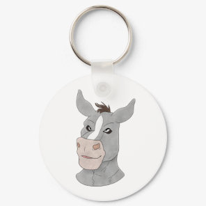 Anthro donkey face keychain