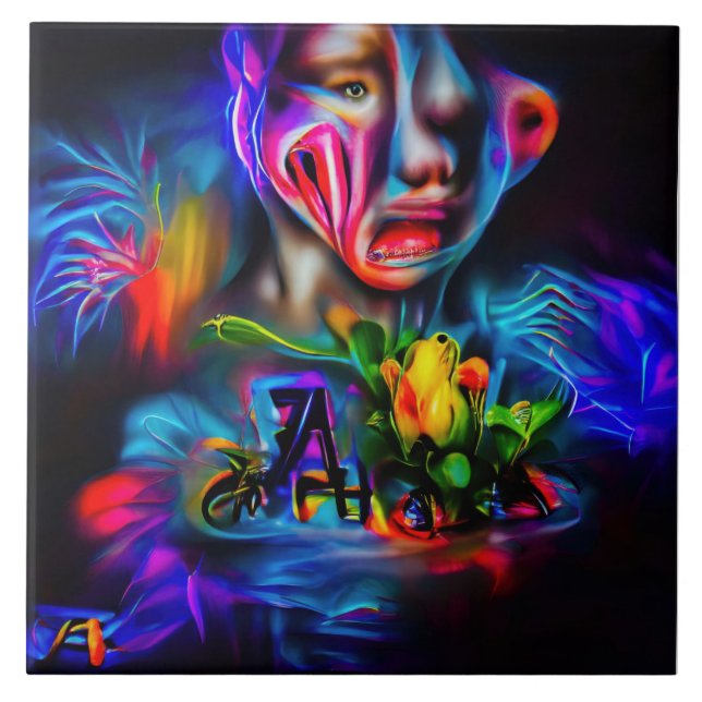 Anthrophobia 2 ceramic tile (Front)