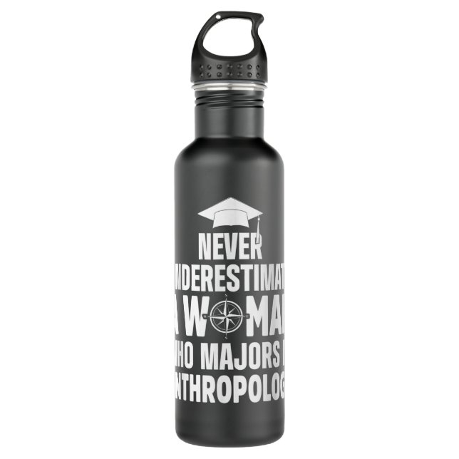 Anthropologist Woman Anthropology Student and Teac Stainless Steel Water Bottle (Front)