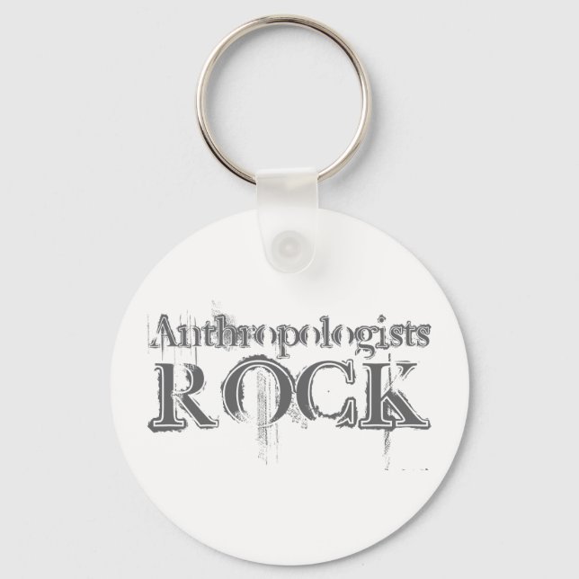 Anthropologists Rock Keychain (Front)