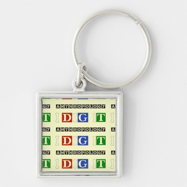 Anthropology I Dig It Keychain (Front)