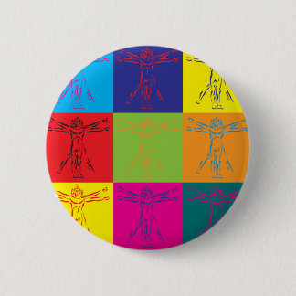 Anthropology Pop Art Pinback Button