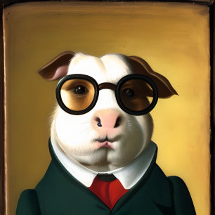 Anthropomorphic Aristocratic Guinea Pig Poster