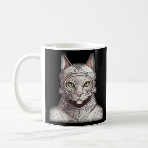Anthropomorphic Cat In Medival Knight Armor Story  Coffee Mug