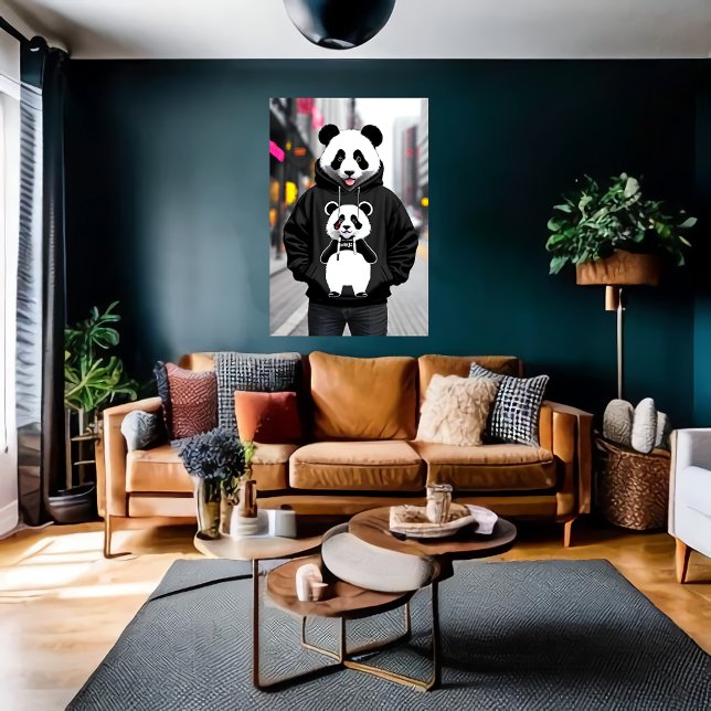 Anthropomorphic cool Panda in the city | AI Art Poster (Creator Uploaded)