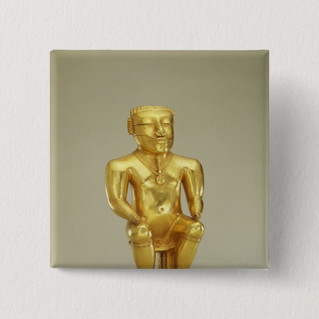 Anthropomorphic lime flask button (Front)