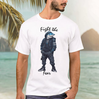 Anthropomorphic Shark Warrior – Urban Tactical T-Shirt