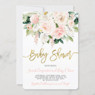 Anthurium Baby Shower Girl floral Invitation