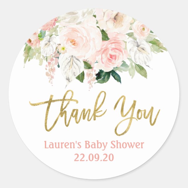 Anthurium floral classic round sticker (Front)