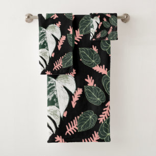 Anthurium Heart Leaves Bathroom Towel Set