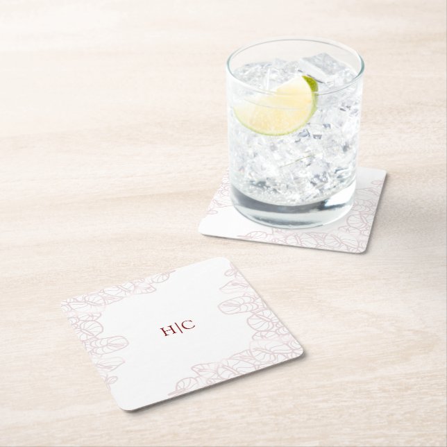 Anthurium Initials Coaster (Insitu)