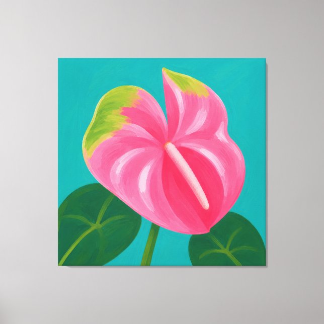 anthurium painting canvas print (Front)