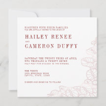 Anthurium Romantic Modern Wedding Invitation