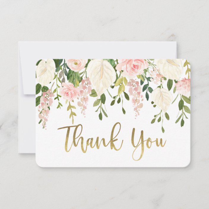 Anthurium thank you card | Zazzle.com