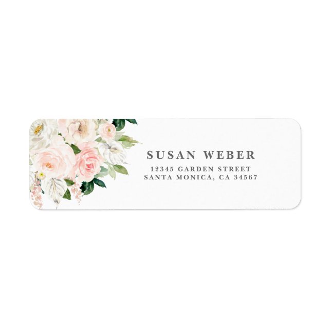 Anthurium watercolor floral invitation label (Front)