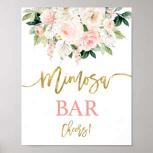 Anthurium watercolor floral Mimosa Bar sign
