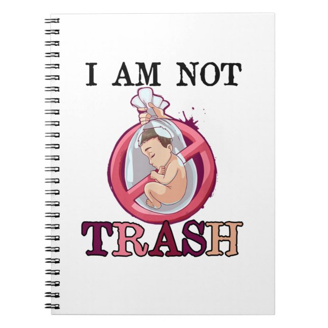 Anti Abortion Pro-Life Choice Stop Unborn Lives Notebook (Front)
