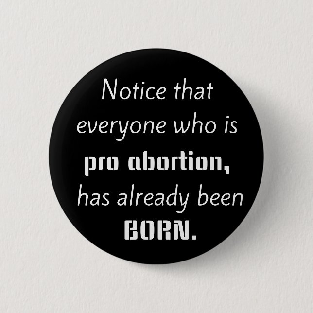 Anti-Abortion Statement Christian Button (Front)