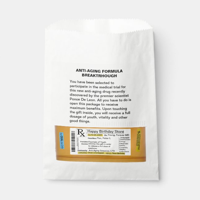 Anti - Aging RX Favor Bag (Front)