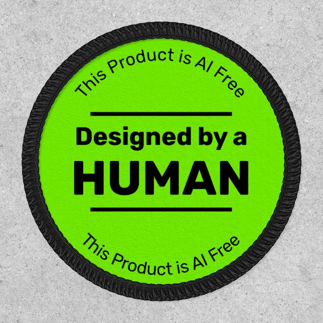 Anti-AI - Human Made Creation - 100% Self-Created Patch (Front)