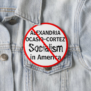 Anti-Alexandria Ocasio-Cortez Socialism Button