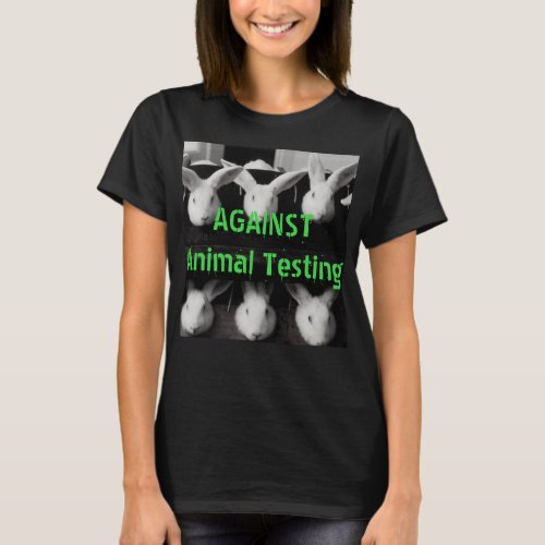 Anti Animal Testing Animal Welfare Ladies Tshirt