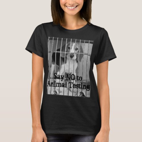 Anti Animal Testing Beagle Ladies Basic T_shirt
