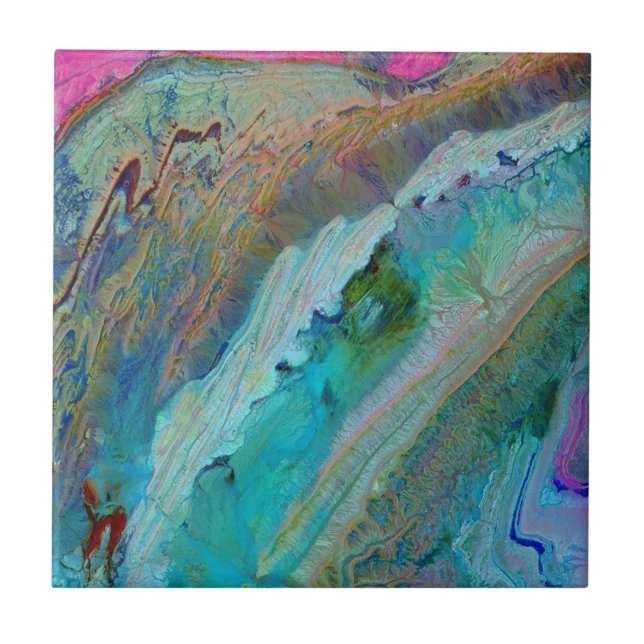 Anti-Atlas Mountains of Morocco - Terra satellite  Ceramic Tile (Front)