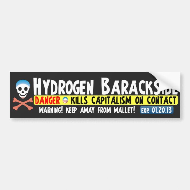 Anti Barack Obama - Hydrogen Barackside Bumper Sticker (Front)