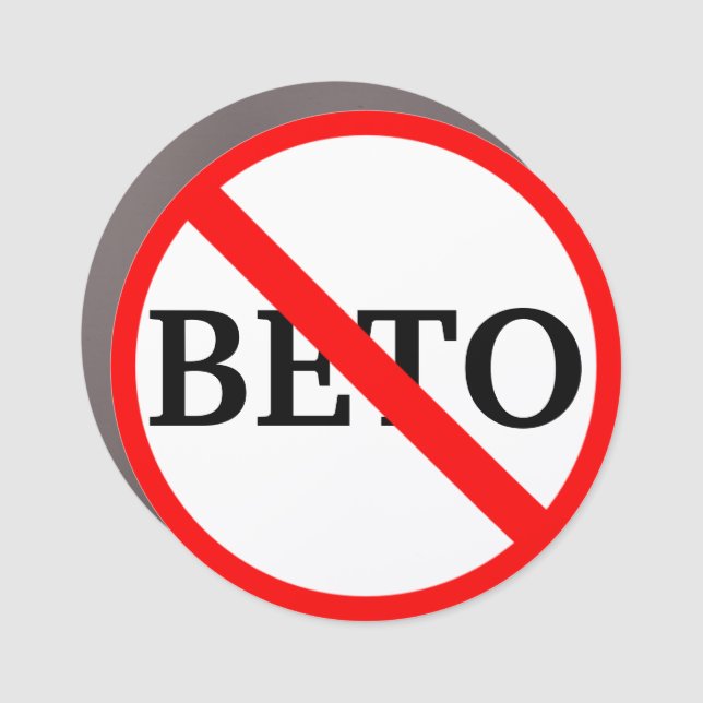 Anti Beto O'Rourke    Car Magnet (Front)